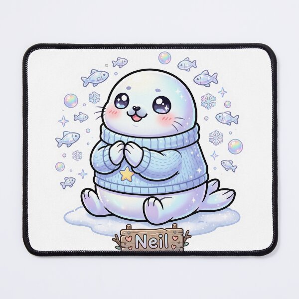 Item preview, Cute Kawaii Seal Neil Sticker designed and sold by Gifts0.