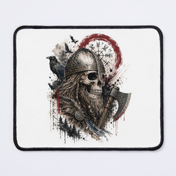 Item preview, Viking Skeleton Warrior Ravens Axe designed and sold by PatternFly.