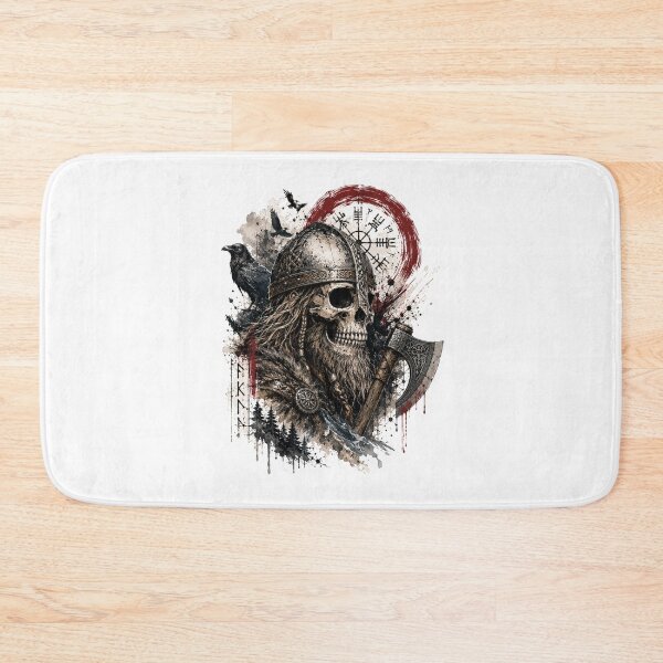 Item preview, Viking Skeleton Warrior Ravens Axe designed and sold by PatternFly.