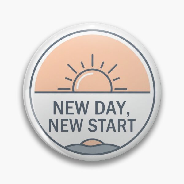 Item preview, New Day New Start Minimal Sunrise Sticker designed and sold by InkPixell.
