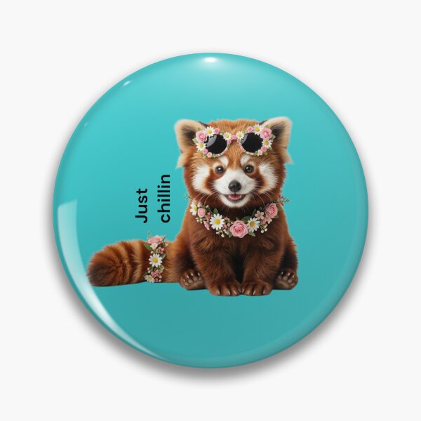 Item preview, Cute Red Panda with Flowers and Sunglasses designed and sold by Xyshope.