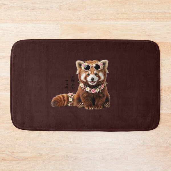 Item preview, Cute Red Panda with Flowers and Sunglasses designed and sold by Xyshope.