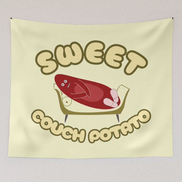 Item preview, Sweet Couch Potato Cute Food Pun Cartoon  designed and sold by Laanas55.