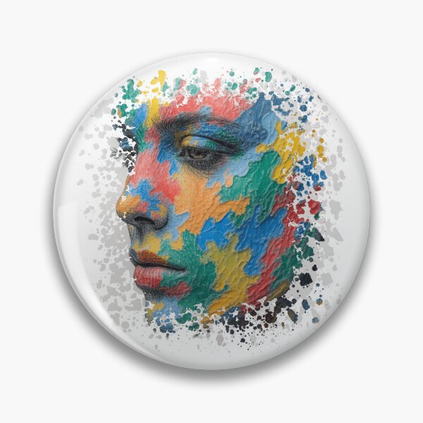 Item preview, Abstract Painted Portrait – Color Splash Face Art designed and sold by TestudoDesign.