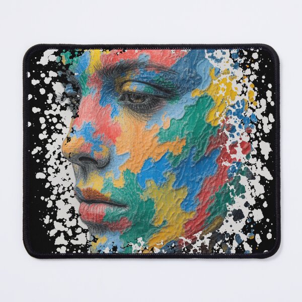 Item preview, Abstract Painted Portrait – Color Splash Face Art designed and sold by TestudoDesign.