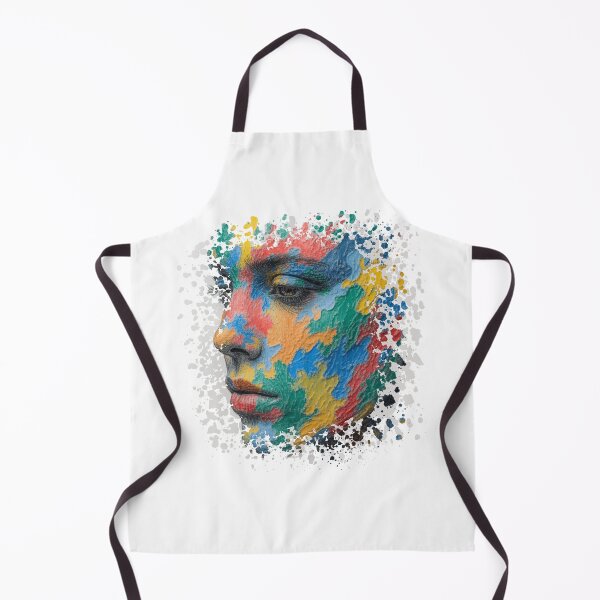 Item preview, Abstract Painted Portrait – Color Splash Face Art designed and sold by TestudoDesign.