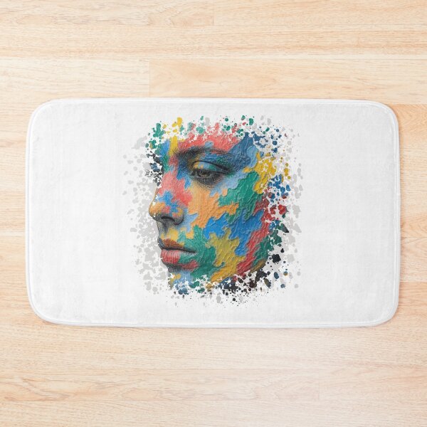 Item preview, Abstract Painted Portrait – Color Splash Face Art designed and sold by TestudoDesign.