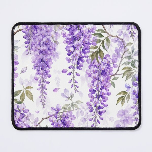 Item preview, Lavender Wisteria Garden Watercolor Pattern designed and sold by tamoora.