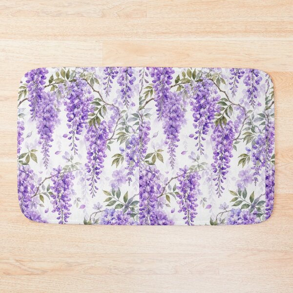 Item preview, Lavender Wisteria Garden Watercolor Pattern designed and sold by tamoora.