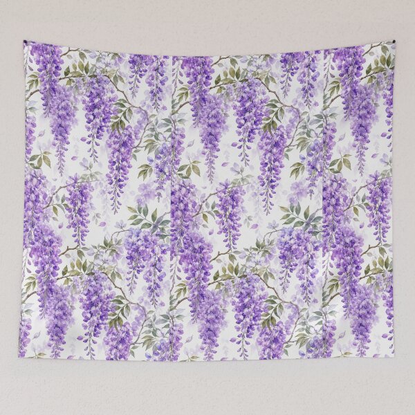 Item preview, Lavender Wisteria Garden Watercolor Pattern designed and sold by tamoora.