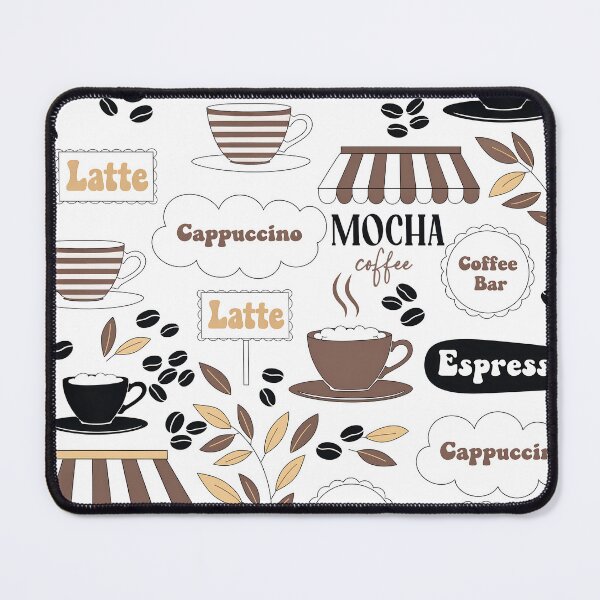 Item preview, Cafe Menu: Whimsical Coffee Shop Doodle Pattern designed and sold by LiveLearnCreate.
