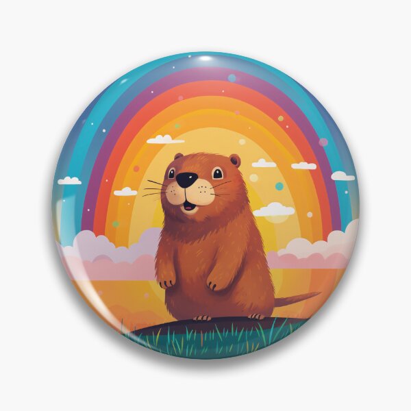 Item preview, Funny Groundhog Colorful Rainbow Cute Boys Girls Kids designed and sold by rafaeltto.