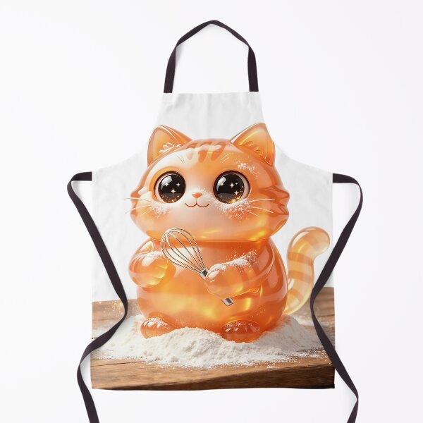 Item preview, The Flour Power Baker - Cute Emerald Cat Making a Mess designed and sold by ABYSSLAB.