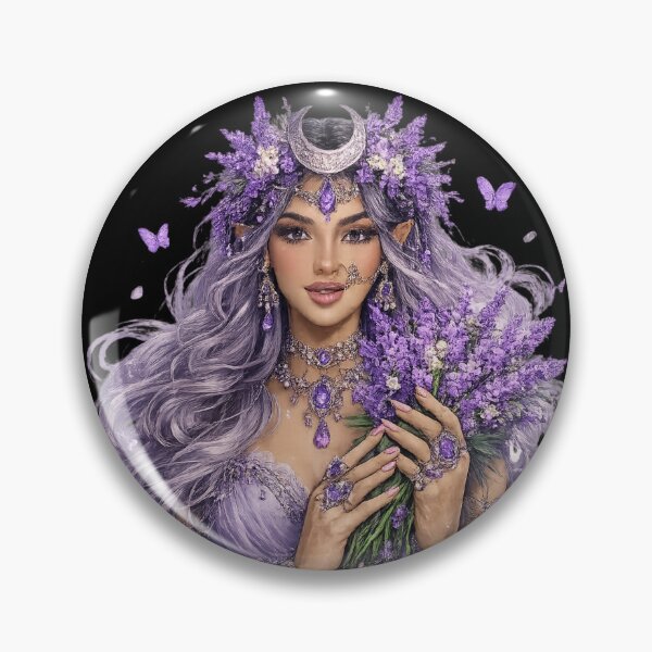 Item preview, Lavender Goddess | Boho Floral Woman | Purple Witch Aesthetic designed and sold by Johnny-Angel.