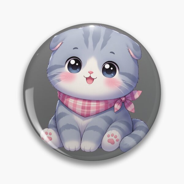 Item preview, Cute Scottish Fold Cat — Kawaii Chibi Sticker designed and sold by NUFADE.