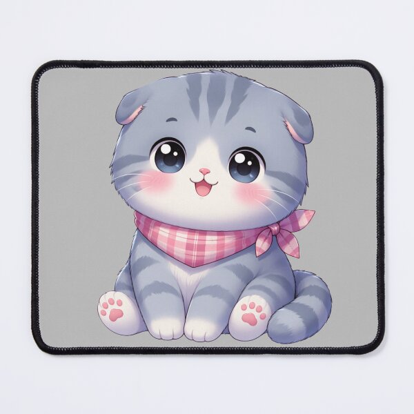 Item preview, Cute Scottish Fold Cat — Kawaii Chibi Sticker designed and sold by NUFADE.