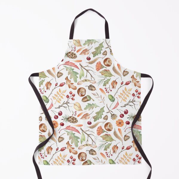 Item preview, Forest Themed Autumn Pattern on White designed and sold by Flowersforbear.