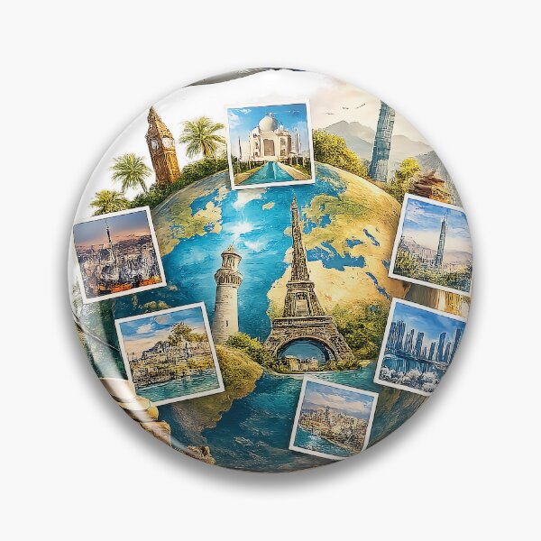 Item preview, Wanderlust Around the World Digital Art designed and sold by ali prints.