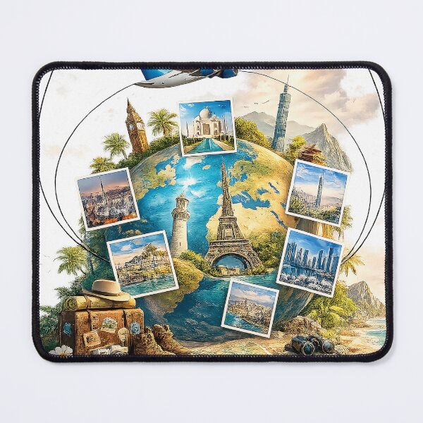 Item preview, Wanderlust Around the World Digital Art designed and sold by ali prints.