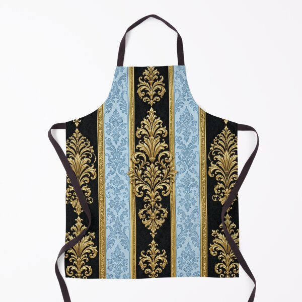 Item preview, Sky Blue & Black Striped Damask designed and sold by DesignsByPrnces.