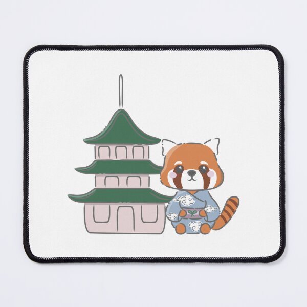 Item preview, Cute Kawaii Red Panda Wearing Kimono Art designed and sold by Sunshinejavr.