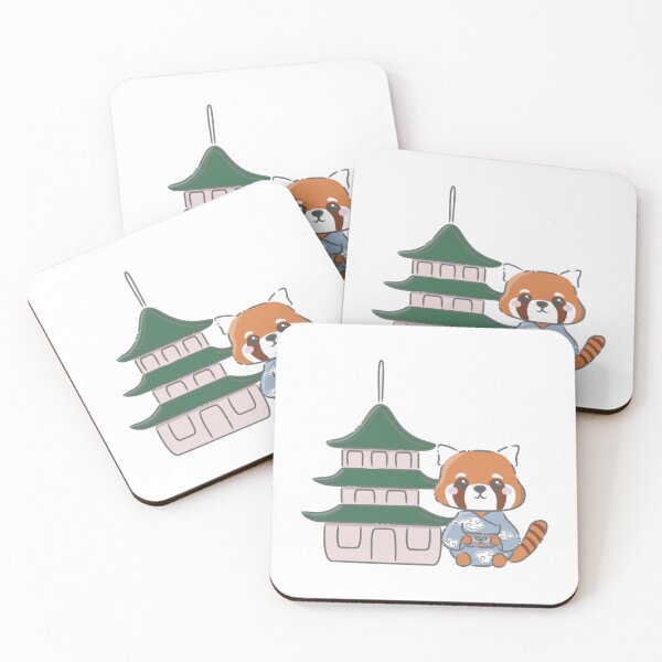 Item preview, Cute Kawaii Red Panda Wearing Kimono Art designed and sold by Sunshinejavr.