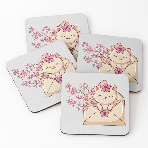 Item preview, Cute Calico Cat with Hanami Dango: Kawaii Japanese Spring Sakura designed and sold by hattie's.