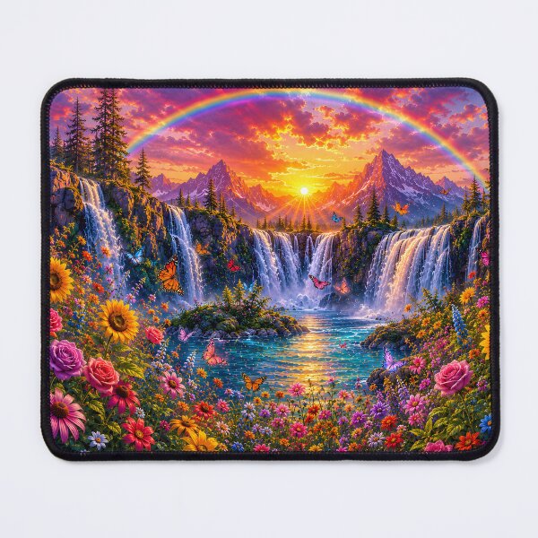 Item preview, Rainbow Waterfalls designed and sold by Groovy Day's Revival Studio.