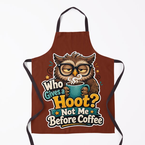 Item preview, Who Gives a Hoot? Not Me Before Coffee Funny Owl T-Shirt designed and sold by Cosmic Meme Factory.