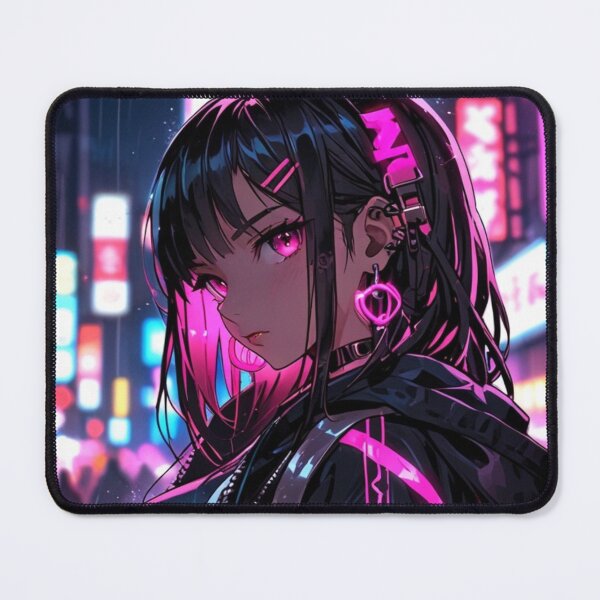 Item preview, Pink Neon Tokyo Anime Girl Cyber Street Fashion Illustration designed and sold by AnimDream .