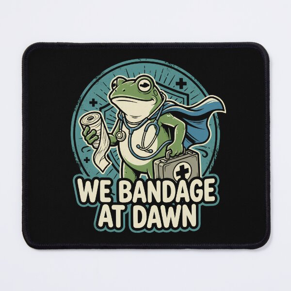 Item preview, We Bandage At Dawn - Cute Doctor Frog Superhero designed and sold by BumbleBloom7.