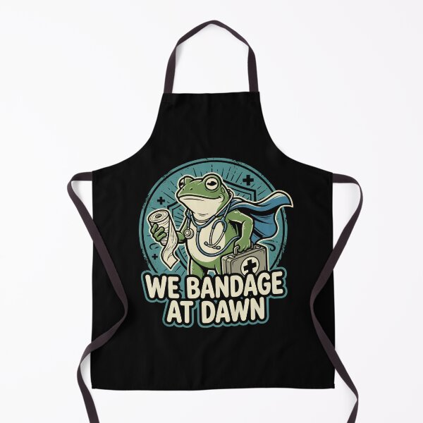 Item preview, We Bandage At Dawn - Cute Doctor Frog Superhero designed and sold by BumbleBloom7.