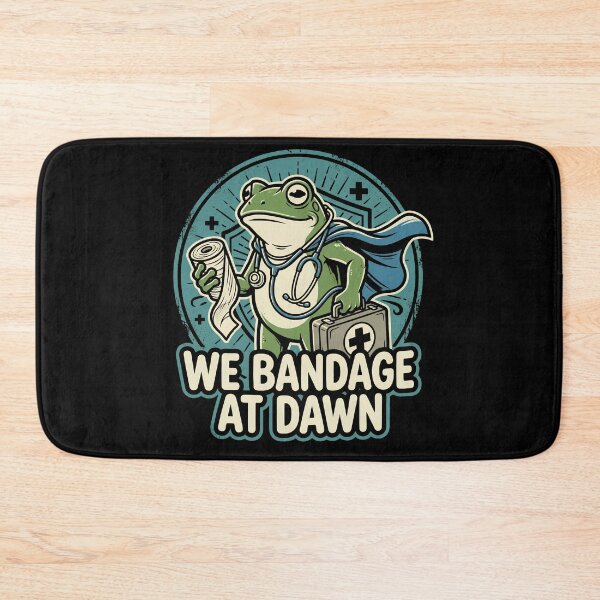 Item preview, We Bandage At Dawn - Cute Doctor Frog Superhero designed and sold by BumbleBloom7.