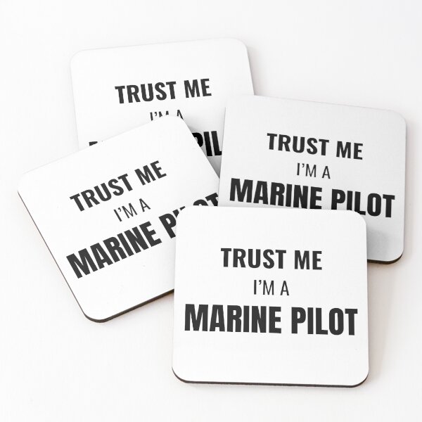 Item preview, Trust Me I'm a Marine Pilot (Black) designed and sold by ShipCrewNation.