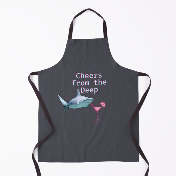 Item preview, Cheers from the Deep – Funny Shark Cocktail Design designed and sold by Giota29.