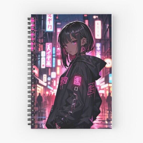 Item preview, Futuristic Anime Girl in Neon City Vaporwave Art designed and sold by AnimDream .