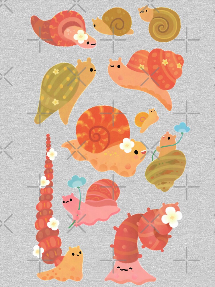 Snail and small flowers by pikaole