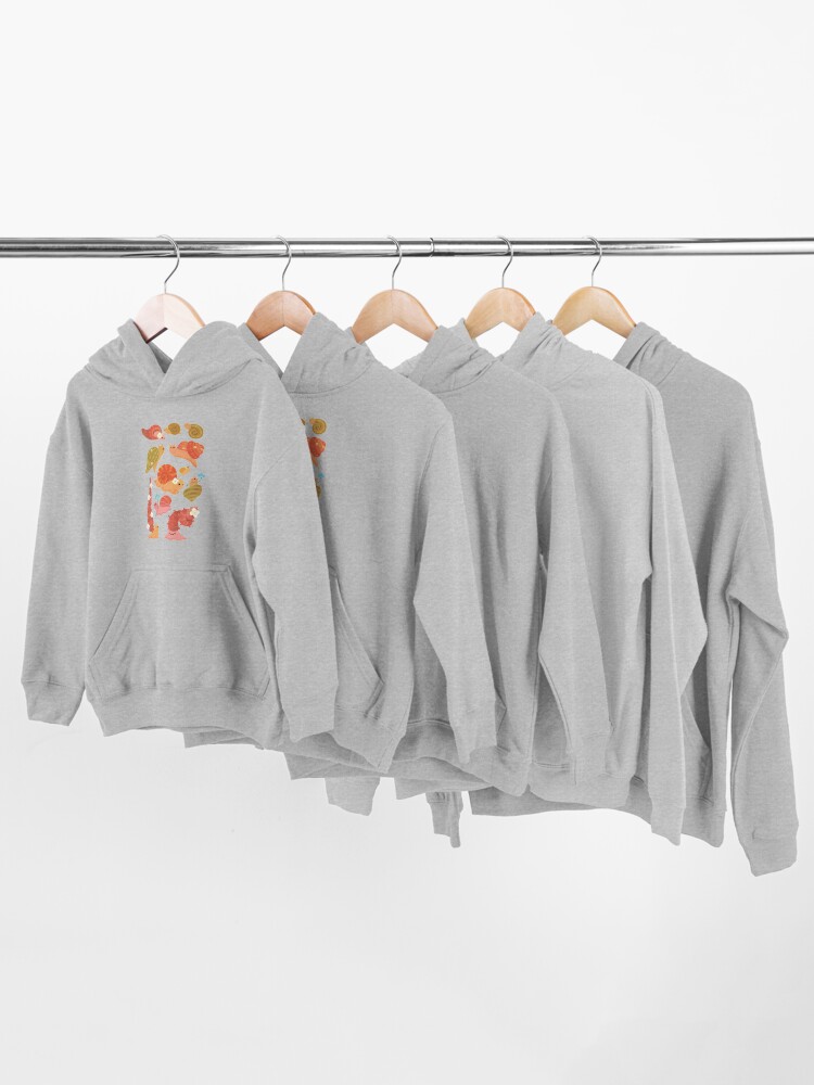 Alternate view of Snail and small flowers Kids Pullover Hoodie