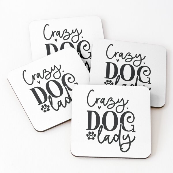 Item preview, Crazy Dog Lady - Funny Retro Puppy Pet Gift Dog Quotes Cool Mother Matching Family Owner Girl Mom Female Apparel Art designed and sold by FuzionRaptor.