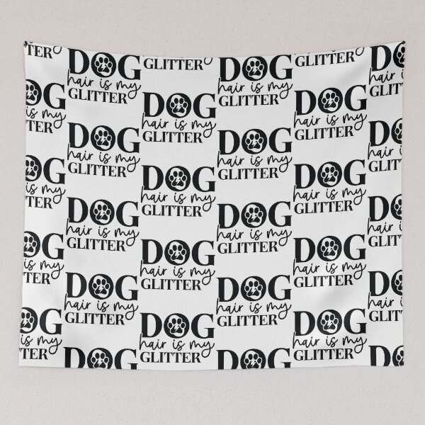 Item preview, Dog Hair Is My Glitter - Funny Dog Quotes Retro Vintage Aesthetic Best Puppy Fur Mom Animal Gift designed and sold by FuzionRaptor.
