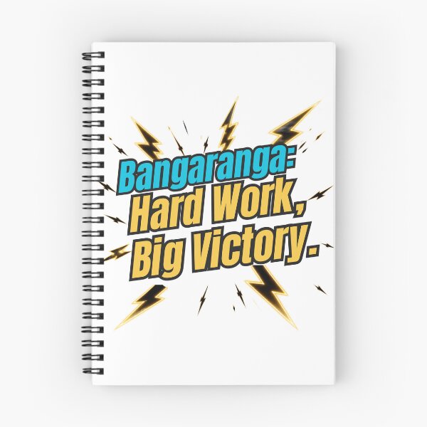 Item preview, Bangaranga Hard Work Big Victory Motivational Typography designed and sold by ScriptedMoments.
