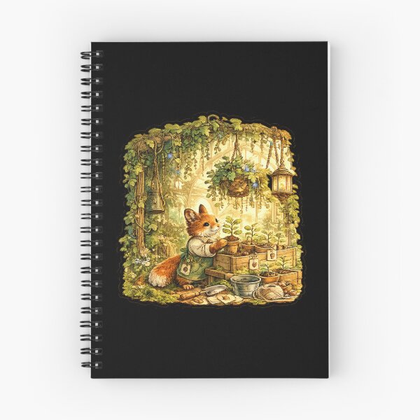 Item preview, Enchanted Greenhouse Nursery Sticker | Cute Fox Gardener | Cottagecore Plant Nursery | Woodland Botanical Art designed and sold by MrDev.