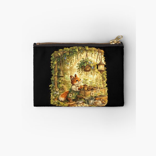 Item preview, Enchanted Greenhouse Nursery Sticker | Cute Fox Gardener | Cottagecore Plant Nursery | Woodland Botanical Art designed and sold by MrDev.