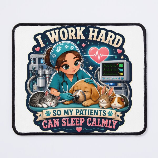 Item preview, I Work Hard So My Patients Can Sleep Calmly – Veterinary Anesthesiologist designed and sold by Bettybee00.
