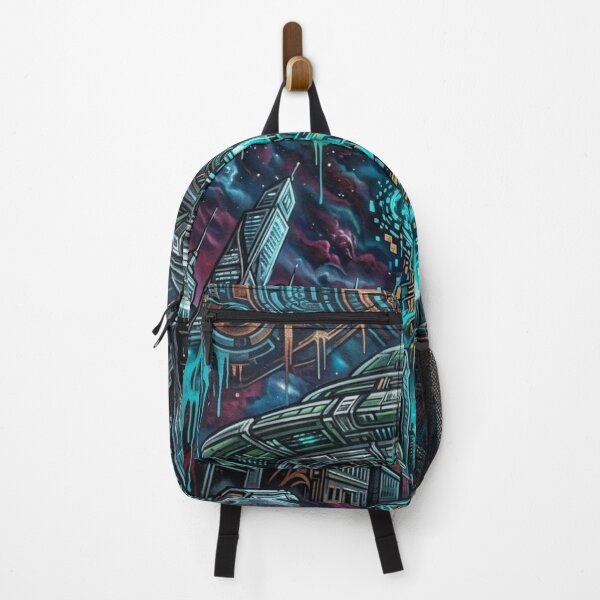 Item preview, Cyberpunk UFO Graffiti: Futuristic City Invasion Mural designed and sold by Dzblack.