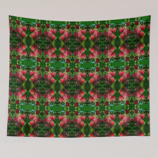 Item preview, Raspberry Kaleidoscope — Symmetrical Berry Pattern (Vertical) designed and sold by Andrey Yurkevich Art.