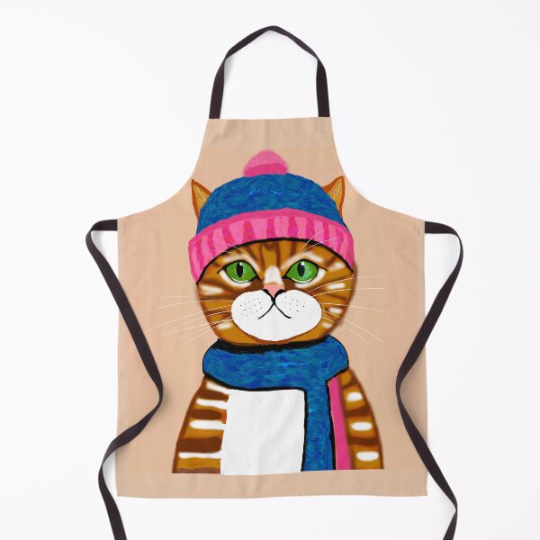 Item preview, Puss with hat and scarf designed and sold by Elaine M Hayward .