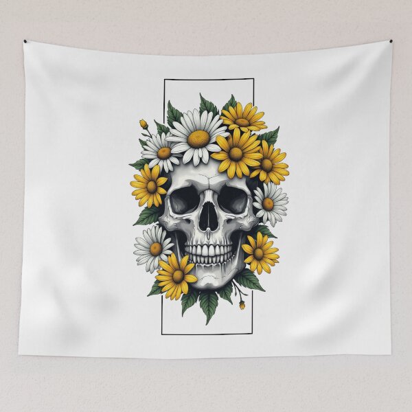 Item preview, Skull With Flowers designed and sold by Ufeniksa.