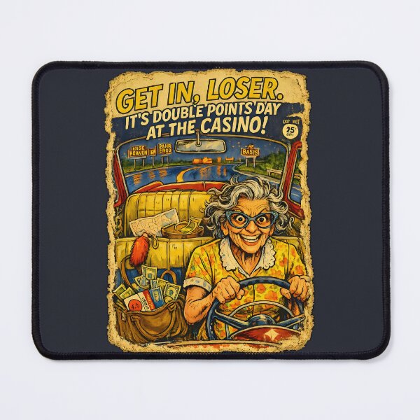 Item preview, Gambling Grandma Casino Trip - Retro Comic Art designed and sold by radiogalaxy.