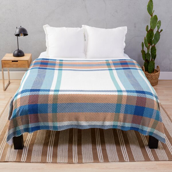 Item preview, Blue and Orange Plaid Seamless Pattern designed and sold by PowerAntShop.